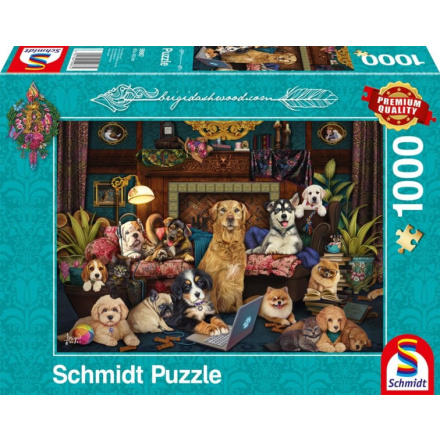 SCHMIDT Puzzle Pozoruhodný večer v salónku 1000 dílků 149792