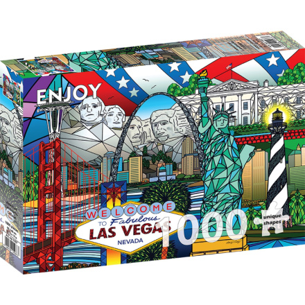 ENJOY Puzzle Koláž amerických památek 1000 dílků 149982