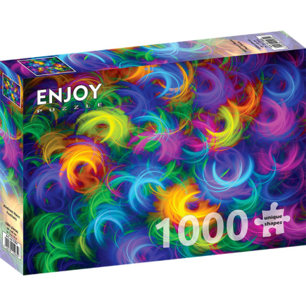 ENJOY Puzzle Abstraktní neonová peříčka 1000 dílků 149991