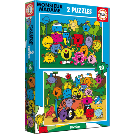 EDUCA Puzzle Monsieur Madame 2x20 dílků 150093