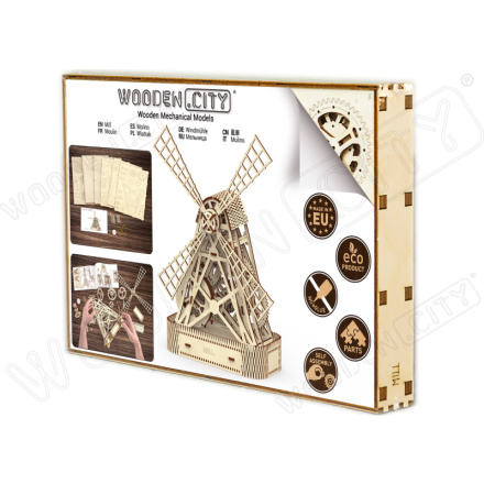 WOODEN CITY 3D puzzle Mlýn 222 dílů 150357