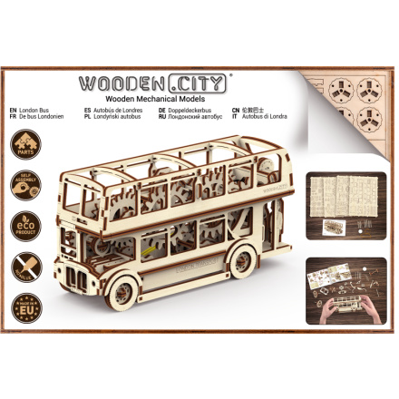 WOODEN CITY 3D puzzle Londýnský autobus 216 dílů 150386