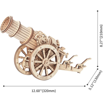 ROBOTIME Rokr 3D dřevěné puzzle Středověké obléhací dělo 158 dílků 150530