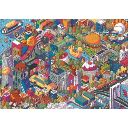 TREFL Puzzle UFT Eye-Spy Imaginary Cities: New York, USA 1000 dílků 150798