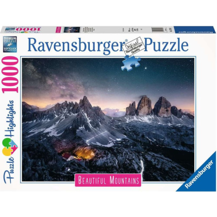 RAVENSBURGER Puzzle Dechberoucí hory: Tre Cime, Dolomity, Itálie 1000 dílků 151463