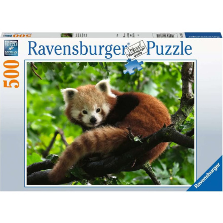 RAVENSBURGER Puzzle Panda červená 500 dílků 151514