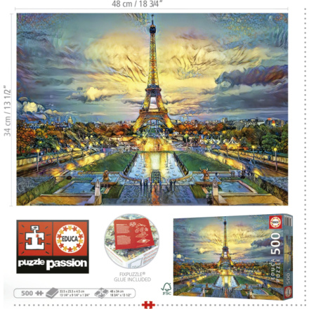 EDUCA Puzzle Eiffelova věž 500 dílků 152236