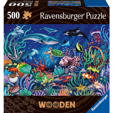 Dřevěné puzzle V moři 500 dílků 152638