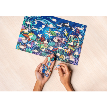 RAVENSBURGER Dřevěné puzzle V moři 500 dílků 152638