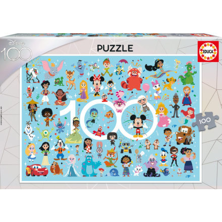 EDUCA Puzzle Disney 100 let výročí - postavy 100 dílků 152793