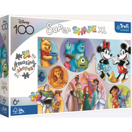 TREFL Puzzle Super Shape XL Disneyho barevný svět 160 dílků 152874