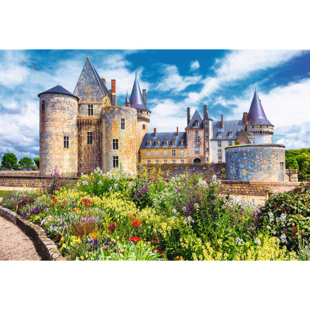 TREFL Sada 2v1 puzzle Zámek Sully-sur-Loire, Francie 1500 dílků s lepidlem 152887