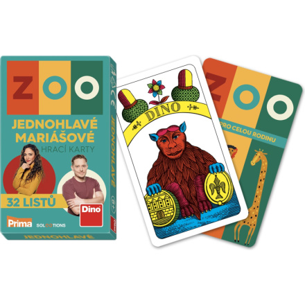 DINO Jednohlavé mariášové karty Prima Zoo 153135