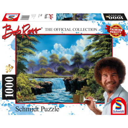 SCHMIDT Puzzle Bob Ross: Vodopád na pasece 1000 dílků 153303