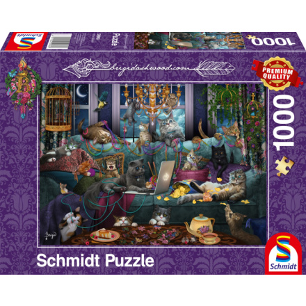 SCHMIDT Puzzle Kočky v karanténě 1000 dílků 153325