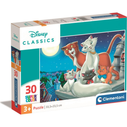 CLEMENTONI Puzzle Disney klasika: Aristokočky 30 dílků 155529