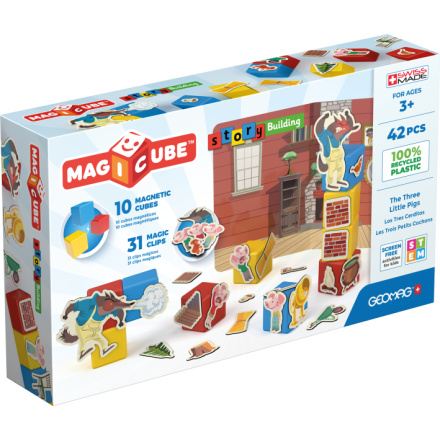 GEOMAG Magnetické kostky Magicube Tři malá prasátka 155623