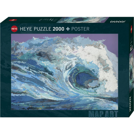 HEYE Puzzle Map Art: Vlna 2000 dílků 155649