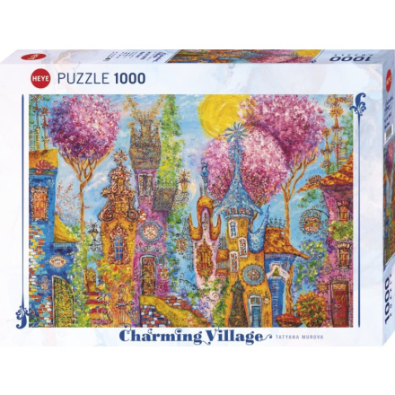 HEYE Puzzle Charming Village: Růžové stromy 1000 dílků 155666