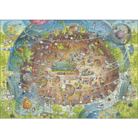 HEYE Puzzle Šílená ZOO: Kosmický pavilon 1000 dílků 155682