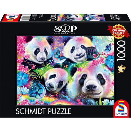 SCHMIDT Puzzle Neon: Pandy 1000 dílků 156135