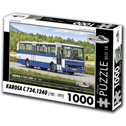 RETRO-AUTA Puzzle BUS č.18 KAROSA C 734.1340 (1981 - 1997) 1000 dílků 156244