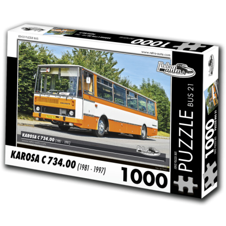 RETRO-AUTA Puzzle BUS č.21 KAROSA C 734.00 (1981 - 1997) 1000 dílků 156247