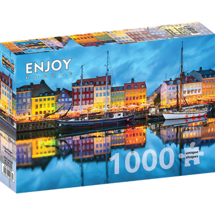 ENJOY Puzzle Starý kodaňský přístav 1000 dílků 156436