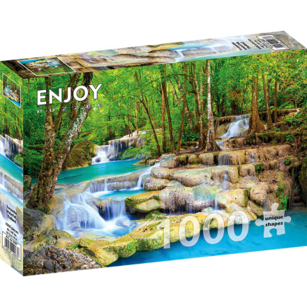 ENJOY Puzzle Tyrkysový vodopád, Thajsko 1000 dílků 156437
