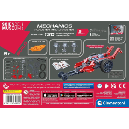 CLEMENTONI Science&Play Mechanická laboratoř Roadster a Dragster 2v1 156986