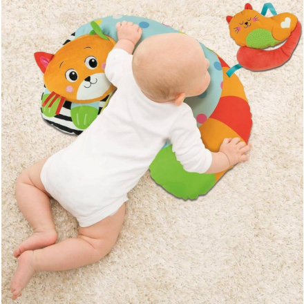 CLEMENTONI BABY Plyšový polštářek pod bříško Kitty Cat 156988