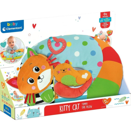 CLEMENTONI BABY Plyšový polštářek pod bříško Kitty Cat 156988