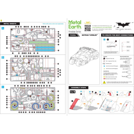 METAL EARTH 3D puzzle Premium Series: Batman, Tumbler 157060