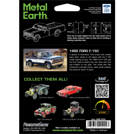 METAL EARTH 3D puzzle Ford F-150 Truck 1982 157085