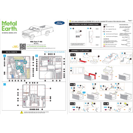 METAL EARTH 3D puzzle Ford F-150 Truck 1982 157085