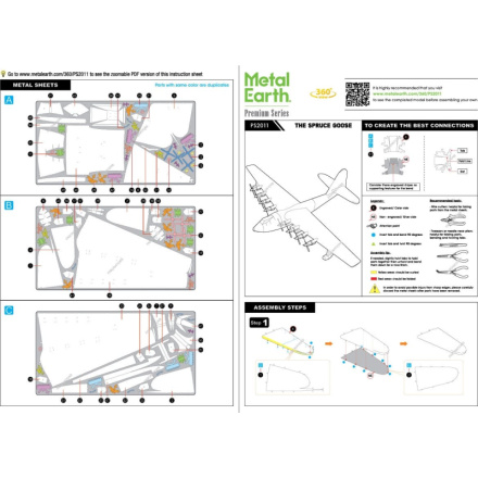 METAL EARTH 3D puzzle Premium Series: Letoun Spruce Goose 157100