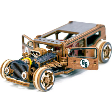 WOODEN CITY 3D puzzle Automobil Hot Rod Limitovaná edice 142 dílů 157258