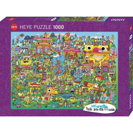 HEYE Puzzle Pens are my Friends: Doodle Village 1000 dílků 157345