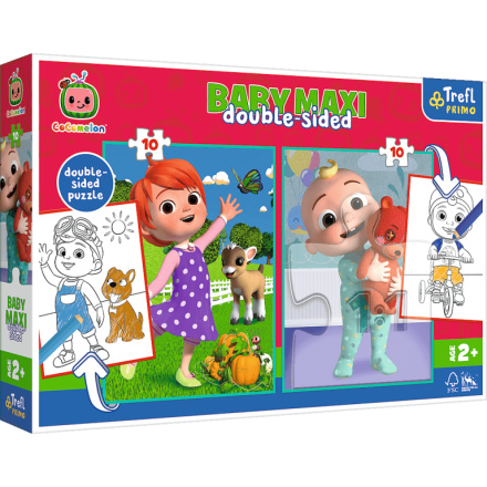 TREFL Oboustranné puzzle Cocomelon: Přátelé BABY MAXI 2x10 dílků 157376