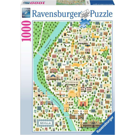 RAVENSBURGER Puzzle Mapa Sevilly 1000 dílků 157919