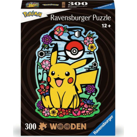 RAVENSBURGER Dřevěné obrysové puzzle Pikachu 300 dílků 157944