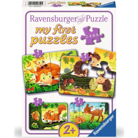 RAVENSBURGER Moje první puzzle Lesní zvířátka 4v1 (2,4,6,8 dílků) 157960