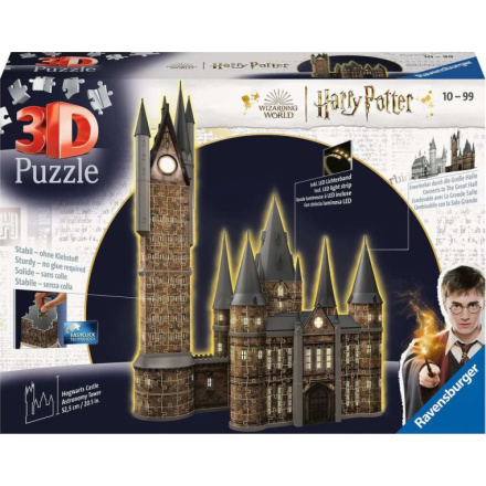 RAVENSBURGER Svítící 3D puzzle Noční edice Harry Potter: Bradavický hrad - Astronomická věž 626 dílků 158041