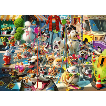 RAVENSBURGER Puzzle Venčení psů 1000 dílků 158050