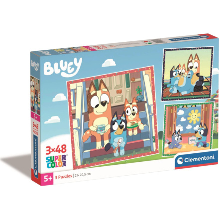 CLEMENTONI Puzzle Bluey 3x48 dílků 158351