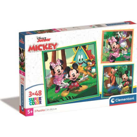 CLEMENTONI Puzzle Mickey a kamarádi 3x48 dílků 158363