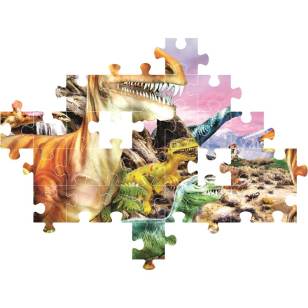 CLEMENTONI Puzzle Země dinosaurů 104 dílků 158393