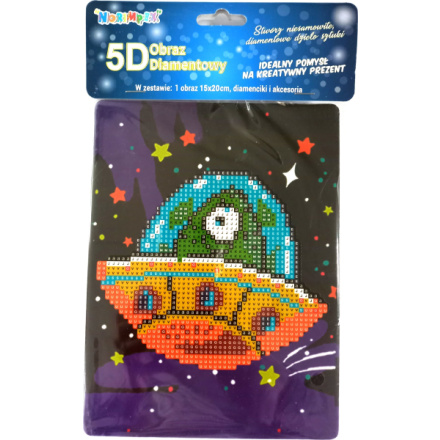 Norimpex Diamantové malování Ufo 15x20cm se stojánkem 158746