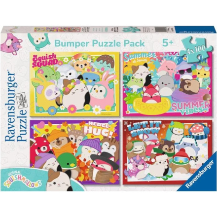 RAVENSBURGER Puzzle Squishmallows 4x100 dílků 158998