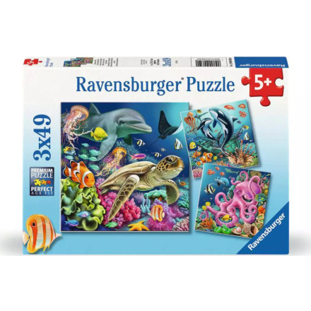 RAVENSBURGER Puzzle Život pod vodou 3x49 dílků 159008